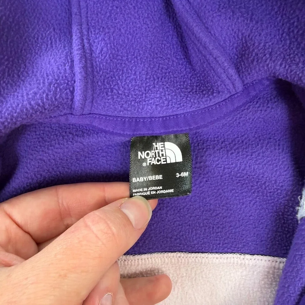 The North Face Glacier Peak Purple One-Piece Fleece Suit 3-6M